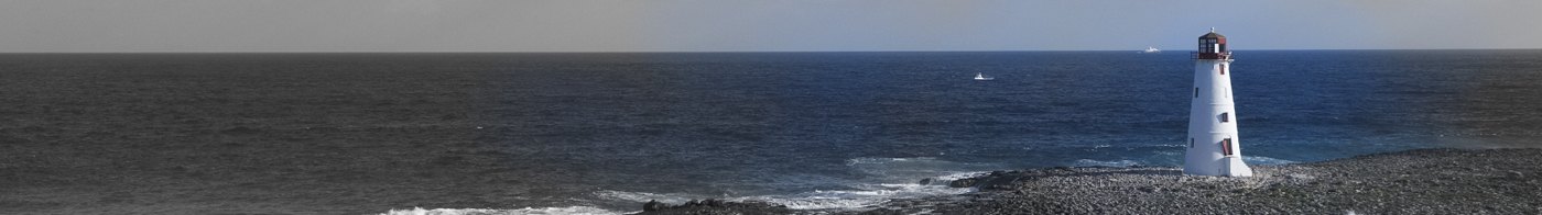 Lighthouse on a stone breakwater